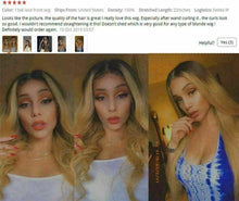 Load image into Gallery viewer, Luxury Remy Ombre Ash Honey Blonde 100% Human Hair Swiss 13x4 Lace Front Glueless Wig Golden U-Part, 360 or Full Lace Upgrade Available