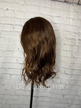 Load image into Gallery viewer, Luxury Chestnut Brown 100% Human Hair Swiss 13x4 Lace Front Glueless Wig U-Part, 360 or Full Lace Upgrade Available