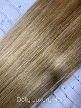 Load image into Gallery viewer, Luxury Honey Brown Blonde 100% Human Hair Swiss Straight 13x4 Lace Front Glueless Wig U-Part, 360 or Full Lace Upgrade Available