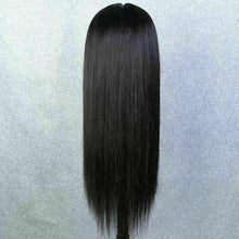 Load image into Gallery viewer, Luxury Remy Black #1B Honey Blonde Streak Straight 100% Human Hair Swiss 13x4 Lace Front Glueless Wig U-Part, 360 or Full Lace Upgrade Available