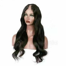 Load image into Gallery viewer, Luxury Brazilian U Part Wavy Body Wave 100% Human Hair Swiss 13x4 Lace Front Glueless Wig U-Part U-Part, 360 or Full Lace Upgrade Available