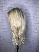Load image into Gallery viewer, Luxury Balayage Ash Platinum Blonde 100% Human Hair Swiss 13x4 Lace Front Glueless Wig U-Part, 360 or Full Lace Upgrade Available