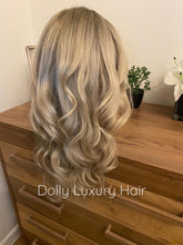 Load image into Gallery viewer, Luxury Balayage Highlight Ash Blonde 100% Human Hair Swiss 13x4 Lace Front Glueless Wig Wavy  U-Part, 360 or Full Lace Upgrade Available