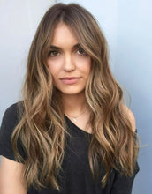 Load image into Gallery viewer, Luxury Light Brown Balayage Highlight 100% Human Hair Swiss 13x4 Lace Front Glueless Wig U-Part, 360 or Full Lace Upgrade Available