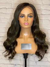 Load image into Gallery viewer, Luxury Dark Brown 100% Human Hair Swiss 13x4 Lace Front Glueless Wig U-Part, 360 or Full Lace Upgrade Available