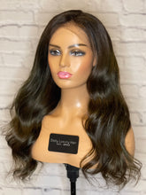 Load image into Gallery viewer, Luxury Dark Brown 100% Human Hair Swiss 13x4 Lace Front Glueless Wig U-Part, 360 or Full Lace Upgrade Available