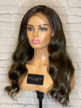 Load image into Gallery viewer, Luxury Dark Brown 100% Human Hair Swiss 13x4 Lace Front Glueless Wig U-Part, 360 or Full Lace Upgrade Available