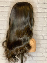 Load image into Gallery viewer, Luxury Dark Brown 100% Human Hair Swiss 13x4 Lace Front Glueless Wig U-Part, 360 or Full Lace Upgrade Available