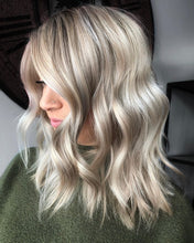 Load image into Gallery viewer, Luxury Light Ash Dimensional Blonde Balayage 100% Human Hair Swiss 13x4 Lace Front Glueless Wig U-Part, 360 or Full Lace Upgrade Available