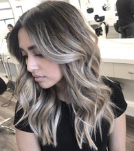 Load image into Gallery viewer, Luxury Ash Blonde Balayage 100% Human Hair Swiss 13x4 Lace Front Glueless Wig Wavy U-Part, 360 or Full Lace Upgrade Available