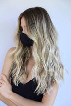 Load image into Gallery viewer, Luxury Ash Blonde Balayage Root Blur 100% Human Hair Swiss 13x4 Lace Front Glueless Wig Wavy U-Part, 360 or Full Lace Upgrade Available