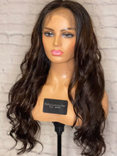 Load image into Gallery viewer, Luxury Dark Brown 100% Human Hair Swiss 13x4 Lace Front Glueless Wig U-Part, 360 or Full Lace Upgrade Available