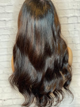 Load image into Gallery viewer, Luxury Dark Brown 100% Human Hair Swiss 13x4 Lace Front Glueless Wig U-Part, 360 or Full Lace Upgrade Available