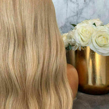 Load image into Gallery viewer, Luxury Transparent Remy Dark Golden Blonde 100% Human Hair Swiss 13x4 Lace Front Glueless Wig U-Part, 360 or Full Lace Upgrade Available