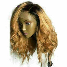 Load image into Gallery viewer, Luxury Bob Remy Wavy Ombre Honey Ash Blonde 100% Human Hair Swiss 13x4 Lace Front Glueless Wig U-Part, 360 or Full Lace Upgrade Available