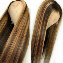 Load image into Gallery viewer, Luxury Remy Ombre Ash Honey Blonde 100% Human Hair Swiss 13x4 Lace Front Wig Balayage Highlight U-Part, 360 or Full Lace Upgrade Available
