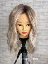 Load image into Gallery viewer, LAILA | Luxe Ash Blonde Balayage 100% Human Hair Swiss 13x4 Lace Front Glueless Wig  Bleached Knots Transparent Lace Full Lace Upgrade Available