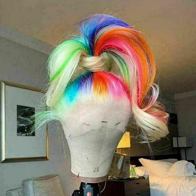 Luxury Lace Rainbow Orange Purple Green Blue Neon Bright  display picture 1