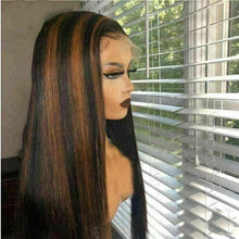Load image into Gallery viewer, Luxury Remy Auburn Brown 100% Human Hair Swiss 13x4 Lace Front Wig Ombre #30 Balayage Highlight U-Part, 360 or Full Lace Upgrade Available