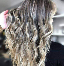 Load image into Gallery viewer, Luxury Ash Brown & Ash Blonde Balayage Highlight 100% Human Hair Swiss 13x4 Lace Front Glueless Wig U-Part, 360 or Full Lace Upgrade Available