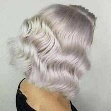 Load image into Gallery viewer, Luxury Light Silver Grey Gray Body Wave Bob 100% Human Hair Swiss 13x4 Lace Front Glueless Wig Colouful U-Part or Full Lace Upgrade Available