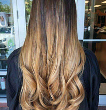 Load image into Gallery viewer, Luxury Caramel Golden Blonde Balayage Highlight 100% Human Hair Swiss 13x4 Lace Front Glueless Wig U-Part, 360 or Full Lace Upgrade Available