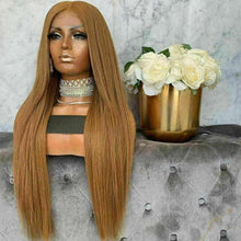 Load image into Gallery viewer, Luxury Strawberry Blonde Auburn 100% Human Hair Swiss 13x4 Lace Front Glueless Wig U-Part, 360 or Full Lace Upgrade Available