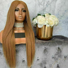 Load image into Gallery viewer, Luxury Strawberry Blonde Auburn 100% Human Hair Swiss 13x4 Lace Front Glueless Wig U-Part, 360 or Full Lace Upgrade Available