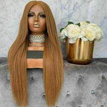 Load image into Gallery viewer, Luxury Strawberry Blonde Auburn 100% Human Hair Swiss 13x4 Lace Front Glueless Wig U-Part, 360 or Full Lace Upgrade Available