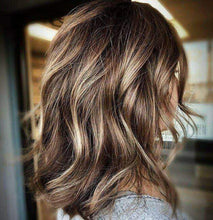 Load image into Gallery viewer, Luxury Ash Brown Platinum Blonde Balayage Highlight 100% Human Hair Swiss 13x4 Lace Front Glueless Wig U-Part, 360 or Full Lace Upgrade Available