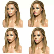 Load image into Gallery viewer, Luxury Bob Ombre Honey Blonde 100% Human Hair Swiss 13x4 Lace Front Glueless Wig U-Part, 360 or Full Lace Upgrade Available