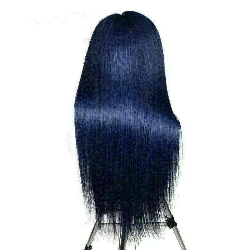 Luxury Midnight Blue Silky Straight 100% Human Hair Swiss  display picture 1