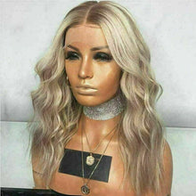 Load image into Gallery viewer, Luxury Balayage Highlight Ash Blonde 100% Human Hair Swiss 13x4 Lace Front Glueless Wig  Wavy U-Part, 360 or Full Lace Upgrade Available