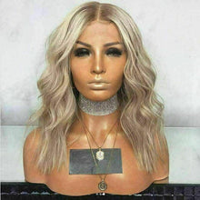 Load image into Gallery viewer, Luxury Balayage Highlight Ash Blonde 100% Human Hair Swiss 13x4 Lace Front Glueless Wig  Wavy U-Part, 360 or Full Lace Upgrade Available