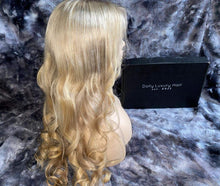 Load image into Gallery viewer, Luxury Dirty Mousy Light Blonde Ombre 100% Human Hair Swiss 13x4 Lace Front Glueless Wig U-Part, 360 or Full Lace Upgrade Available