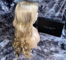 Load image into Gallery viewer, Luxury Dirty Mousy Light Blonde Ombre 100% Human Hair Swiss 13x4 Lace Front Glueless Wig U-Part, 360 or Full Lace Upgrade Available