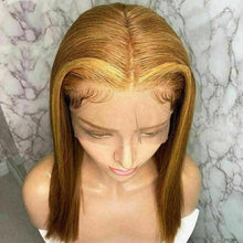 Load image into Gallery viewer, Luxury Remy Ginger Brown Ash Blonde Auburn 100% Human Hair Swiss 13x4 Lace Front Glueless Wig U-Part, 360 or Full Lace Upgrade Available