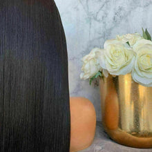 Load image into Gallery viewer, Luxury Remy Fringe Bangs #1B Natural Black Black 100% Human Hair Swiss 13x4 Lace Front Glueless Wig U-Part, 360 or Full Lace Upgrade Available