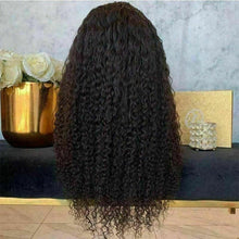 Load image into Gallery viewer, Luxury Remy Kinky Curly Black 100% Human Hair Swiss 13x4 Lace Front Glueless Wig Black #1B U-Part, 360 or Full Lace Upgrade Available