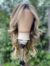 Load image into Gallery viewer, Luxury Balayage Highlight Brown Ash Blonde 100% Human Hair Swiss 13x4 Lace Front Glueless Wig  U-Part, 360 or Full Lace Upgrade Available
