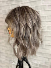 Load image into Gallery viewer, ALASKA | Luxe Cold Grey Balayage 100% Human Hair Swiss 13x4 Lace Front Glueless Wig Bleached Knots Transparent Lace Full Lace Upgrade Available