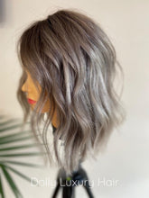 Load image into Gallery viewer, ALASKA | Luxe Cold Grey Balayage 100% Human Hair Swiss 13x4 Lace Front Glueless Wig Bleached Knots Transparent Lace Full Lace Upgrade Available