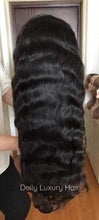 Load image into Gallery viewer, Luxury 30” 32” 34” 36” 38” 40” inches Natural Black #1B Virgin Human Hair Swiss 13x4 Lace Front Glueless Wig Human Body Wave Long