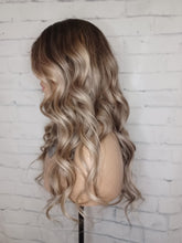 Load image into Gallery viewer, READY TO SHIP 22” 130% Small Cap 13x6 Lace Front Ash Blonde Balayage Highlighted Human Hair Wig