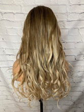 Load image into Gallery viewer, READY TO SHIP Luxury 22” 180% Ash Blonde Face Framing Size M Wig Human Hair Swiss Glueless Sale