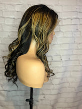 Load image into Gallery viewer, READY TO SHIP 20” 150% 13x4 Lace Front Natural Black and Blonde Balayage Highlighted Human Hair Wig