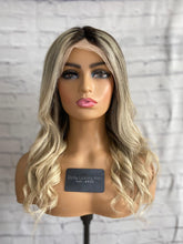 Load image into Gallery viewer, SALE READY TO SHIP Luxury 16" 180% Lace Front Ash Blonde Balayage Wig