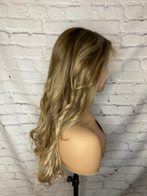 Load image into Gallery viewer, READY TO SHIP Luxury 22” 180% Ash Blonde Face Framing Size M Wig Human Hair Swiss Glueless Sale