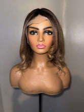 Load image into Gallery viewer, Ready to Ship Luxury 12” 130% Brown Balayage Wig
