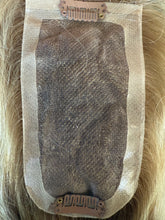 Load image into Gallery viewer, Luxury READY TO SHIP Balayage 12” Mono Topper 2.75”x5.25” Light Brown Light Blonde
